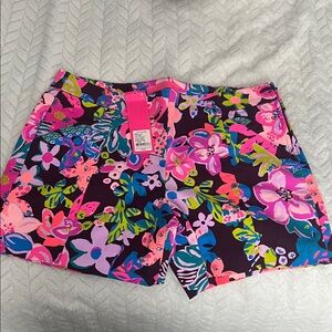 Lilly Pulitzer Pink & Purple Floral Bermuda Shorts by